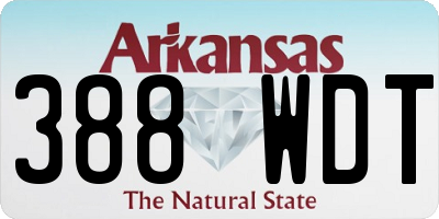AR license plate 388WDT