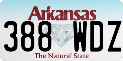 AR license plate 388WDZ