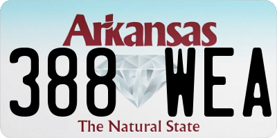 AR license plate 388WEA