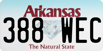AR license plate 388WEC