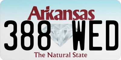 AR license plate 388WED