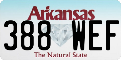 AR license plate 388WEF