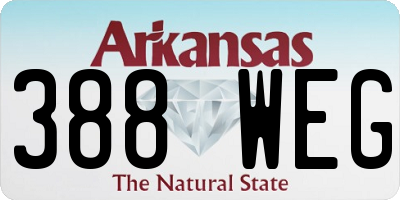 AR license plate 388WEG