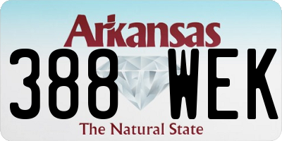AR license plate 388WEK