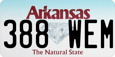 AR license plate 388WEM