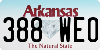 AR license plate 388WEO