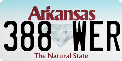 AR license plate 388WER