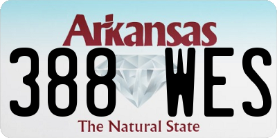 AR license plate 388WES