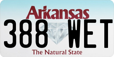 AR license plate 388WET