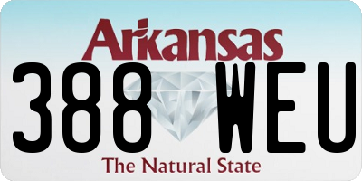 AR license plate 388WEU