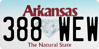 AR license plate 388WEW