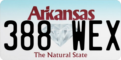 AR license plate 388WEX