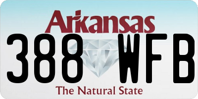 AR license plate 388WFB