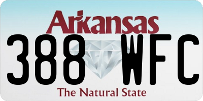 AR license plate 388WFC