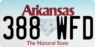 AR license plate 388WFD