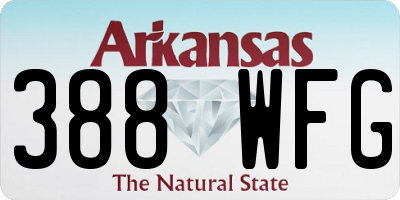 AR license plate 388WFG