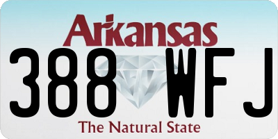 AR license plate 388WFJ