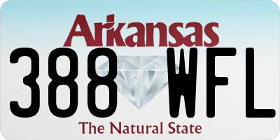 AR license plate 388WFL
