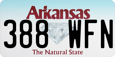 AR license plate 388WFN