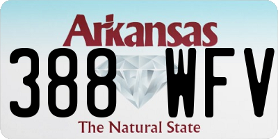 AR license plate 388WFV