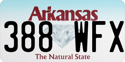 AR license plate 388WFX