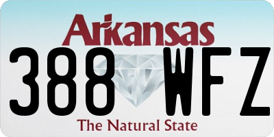AR license plate 388WFZ