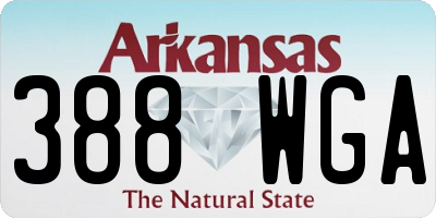AR license plate 388WGA