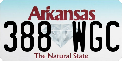 AR license plate 388WGC