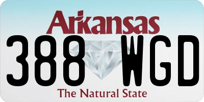 AR license plate 388WGD