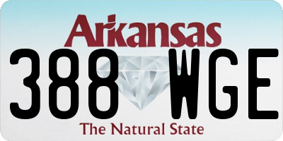 AR license plate 388WGE