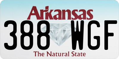 AR license plate 388WGF