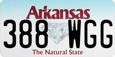 AR license plate 388WGG