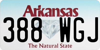 AR license plate 388WGJ
