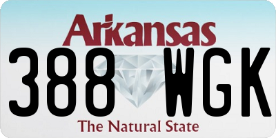 AR license plate 388WGK