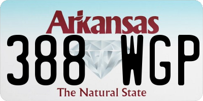 AR license plate 388WGP