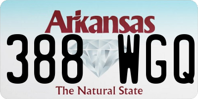 AR license plate 388WGQ