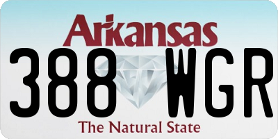 AR license plate 388WGR