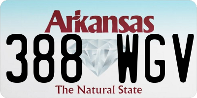 AR license plate 388WGV