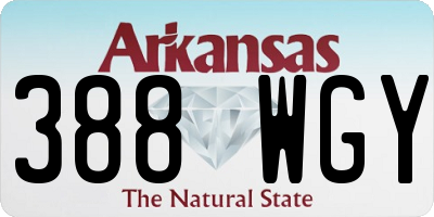 AR license plate 388WGY