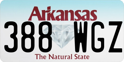 AR license plate 388WGZ