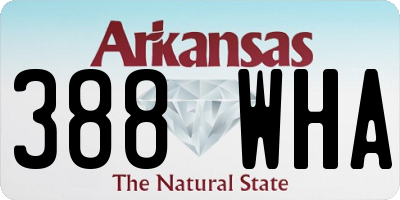 AR license plate 388WHA