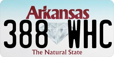 AR license plate 388WHC