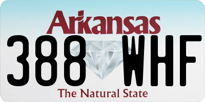 AR license plate 388WHF