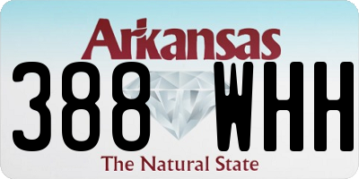 AR license plate 388WHH