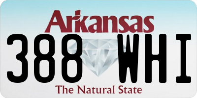 AR license plate 388WHI