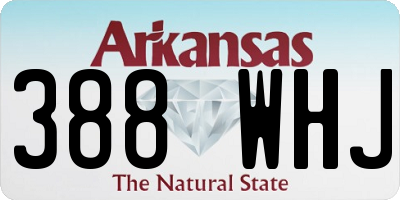 AR license plate 388WHJ