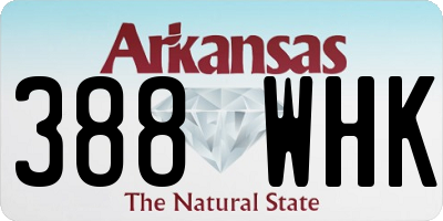 AR license plate 388WHK