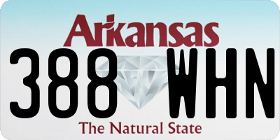 AR license plate 388WHN