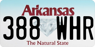AR license plate 388WHR