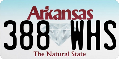AR license plate 388WHS